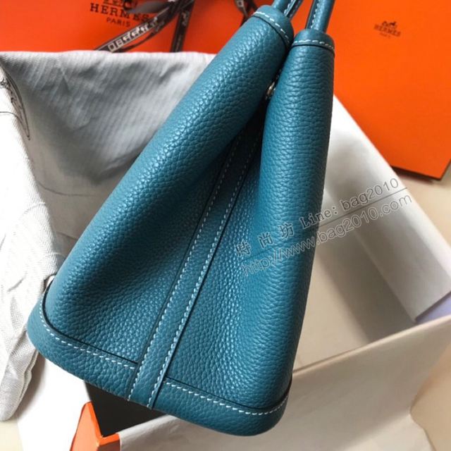 HERMES女包 Garden party花園包 togo皮 愛馬仕手提包 手腕包 大小號 牛仔蘭  Ama1617